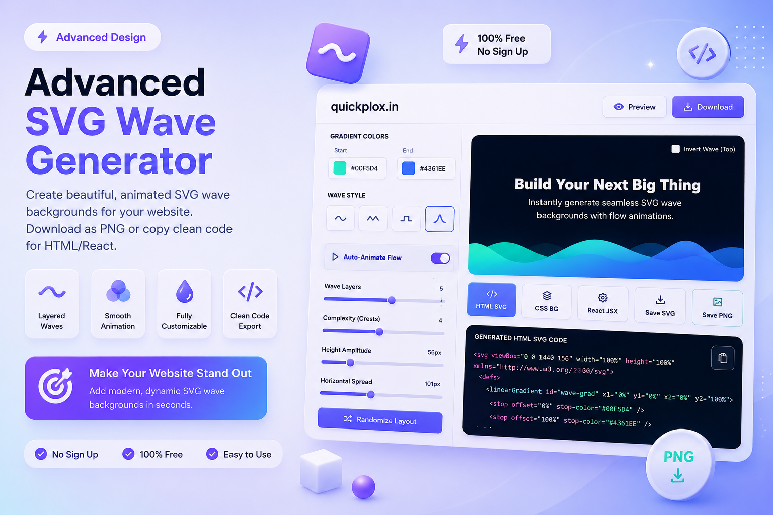 Advanced SVG Wave Generator